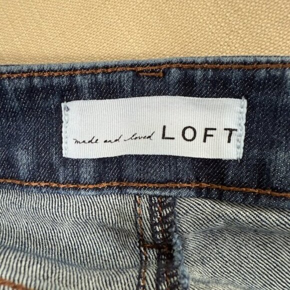 Loft Blue Denim Curvy Straight Jeans. Women's 30/10 - Picture 3 of 7